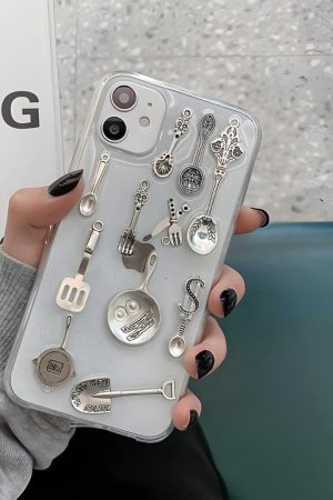 Quick Outfits, Modest Fashion Outfits Ideas Cutlery Set Clear Phone Case