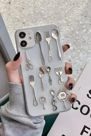 Quick Outfits, Modest Fashion Outfits Ideas Cutlery Set Clear Phone Case