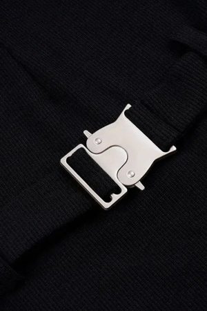 Quick Outfits, Modest Fashion Outfits Ideas Cyberpunk Belted Corduroy Bodysuit