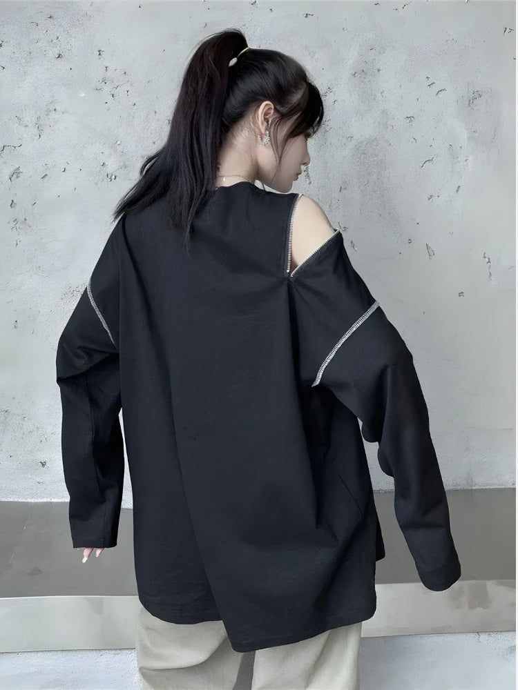 Quick Outfits, Modest Fashion Outfits Ideas Cyberpunk Cross Zip-Up Top Quick Outfits, Modest Fashion Outfits Ideas Cyberpunk Cross Zip-Up Top