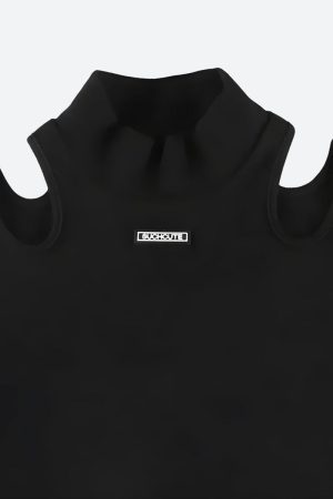 Quick Outfits, Modest Fashion Outfits Ideas Cyberpunk Cut Out Corduroy Bodysuit