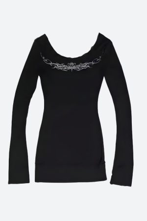 Quick Outfits, Modest Fashion Outfits Ideas Cyberpunk Extra Long Sleeve Top