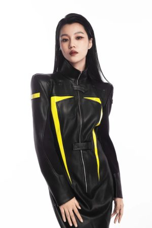 Quick Outfits, Modest Fashion Outfits Ideas Cyberpunk Faux Leather Maxi Dress