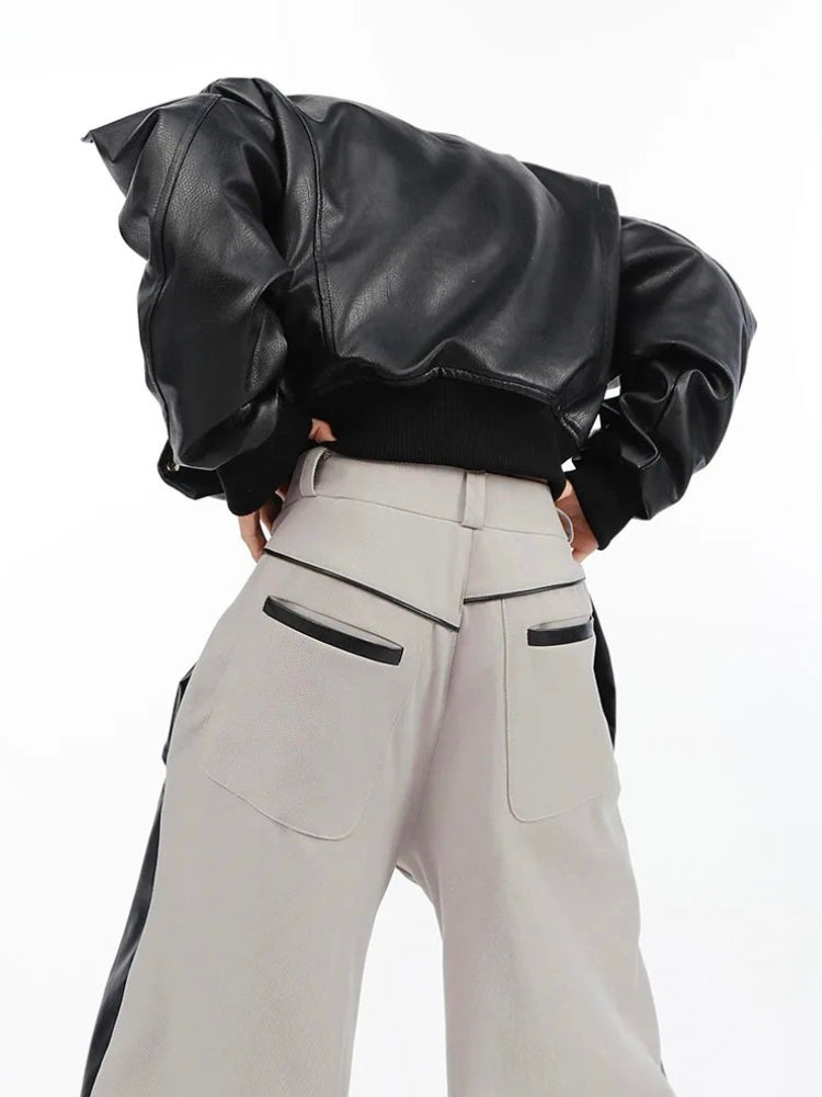 Quick Outfits, Modest Fashion Outfits Ideas Cyberpunk Faux Leather Pants Quick Outfits, Modest Fashion Outfits Ideas Cyberpunk Faux Leather Pants