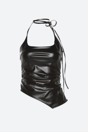 Quick Outfits, Modest Fashion Outfits Ideas Cyberpunk Halter Neck Tie Top