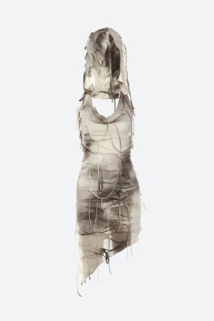 Quick Outfits, Modest Fashion Outfits Ideas Cyberpunk Hooded Mini Dress