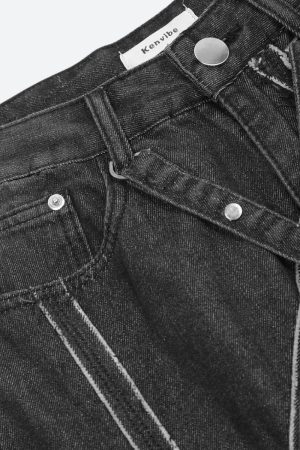 Quick Outfits, Modest Fashion Outfits Ideas Cyberpunk Patchwork Jeans