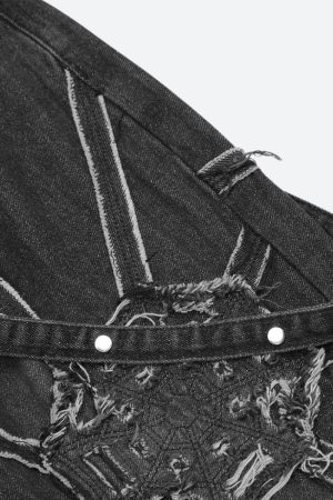 Quick Outfits, Modest Fashion Outfits Ideas Cyberpunk Patchwork Jeans