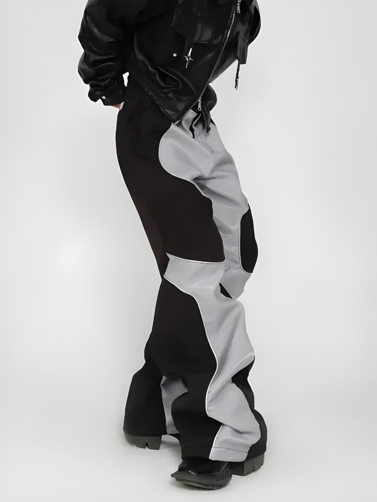 Quick Outfits, Modest Fashion Outfits Ideas Cyberpunk Patchwork Wide Leg Pants Quick Outfits, Modest Fashion Outfits Ideas Cyberpunk Patchwork Wide Leg Pants