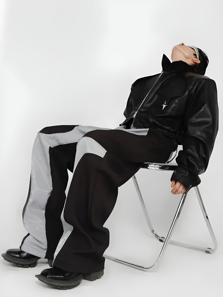 Quick Outfits, Modest Fashion Outfits Ideas Cyberpunk Patchwork Wide Leg Pants Quick Outfits, Modest Fashion Outfits Ideas Cyberpunk Patchwork Wide Leg Pants