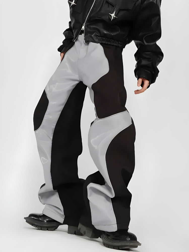 Quick Outfits, Modest Fashion Outfits Ideas Cyberpunk Patchwork Wide Leg Pants Quick Outfits, Modest Fashion Outfits Ideas Cyberpunk Patchwork Wide Leg Pants