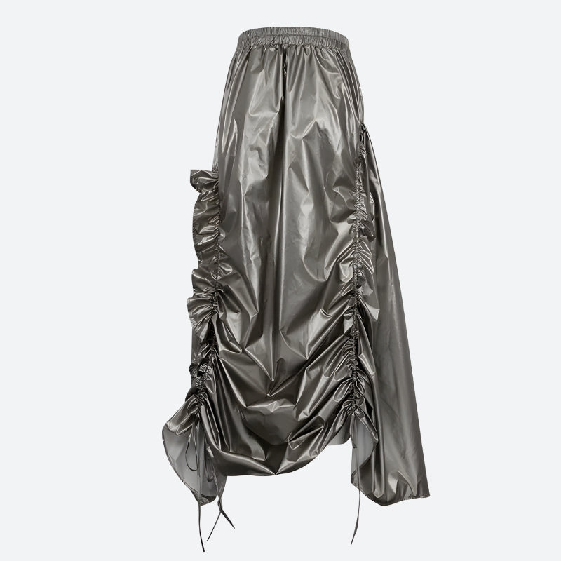 Quick Outfits, Modest Fashion Outfits Ideas Cyberpunk Ruched Parachute Maxi Skirt Quick Outfits, Modest Fashion Outfits Ideas Cyberpunk Ruched Parachute Maxi Skirt