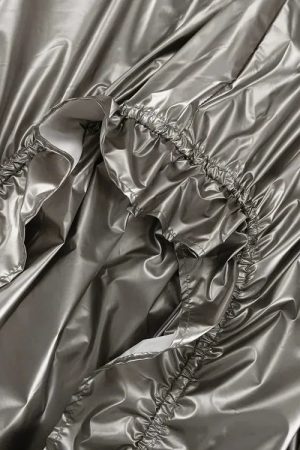 Quick Outfits, Modest Fashion Outfits Ideas Cyberpunk Ruched Parachute Maxi Skirt