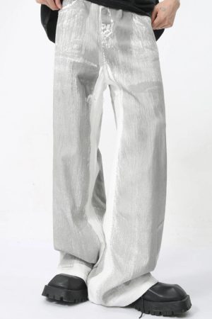 Quick Outfits, Modest Fashion Outfits Ideas Cyberpunk Silver Pants