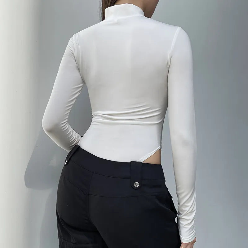 Quick Outfits, Modest Fashion Outfits Ideas Cyberpunk Striped Cut Out Bodysuit Quick Outfits, Modest Fashion Outfits Ideas Cyberpunk Striped Cut Out Bodysuit