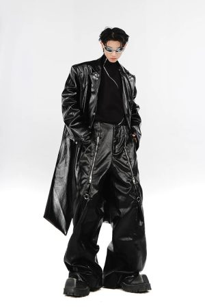 Quick Outfits, Modest Fashion Outfits Ideas Cyberpunk Zip-Up Parachute Pants