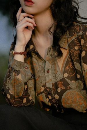 Quick Outfits, Modest Fashion Outfits Ideas Dark Academia Artistic Figures Shirt