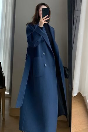 Quick Outfits, Modest Fashion Outfits Ideas Dark Academia Belted Long Coat
