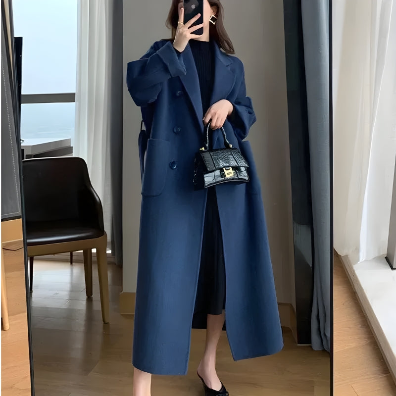 Quick Outfits, Modest Fashion Outfits Ideas Dark Academia Belted Long Coat Quick Outfits, Modest Fashion Outfits Ideas Dark Academia Belted Long Coat