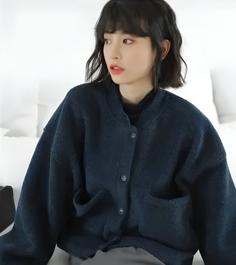 Quick Outfits, Modest Fashion Outfits Ideas Dark Academia Button Up Pockets Cardigan Quick Outfits, Modest Fashion Outfits Ideas Dark Academia Button Up Pockets Cardigan