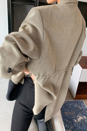 Quick Outfits, Modest Fashion Outfits Ideas Dark Academia Double Color Blazer