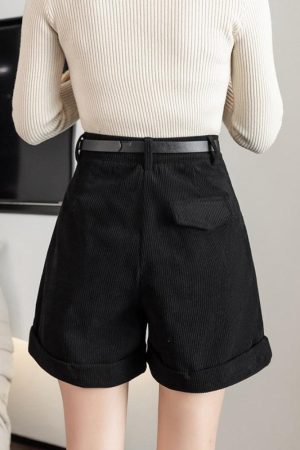 Quick Outfits, Modest Fashion Outfits Ideas Dark Academia High Waist Shorts