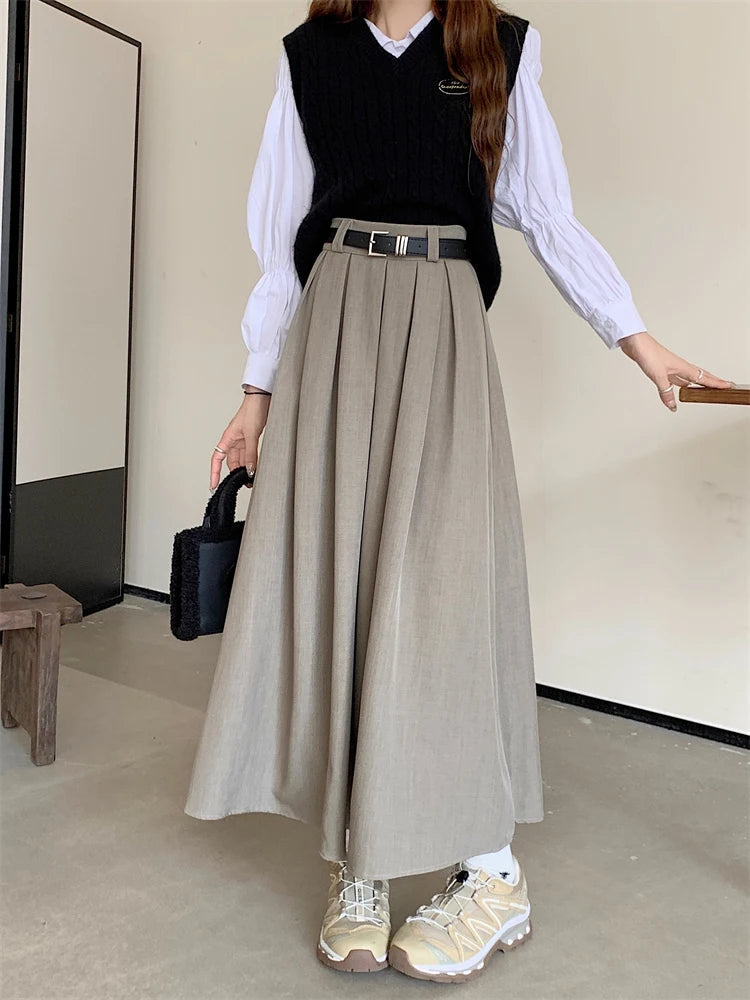 Quick Outfits, Modest Fashion Outfits Ideas Dark Academia Midi Skirt Quick Outfits, Modest Fashion Outfits Ideas Dark Academia Midi Skirt