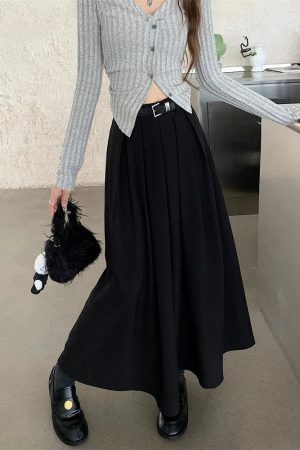 Quick Outfits, Modest Fashion Outfits Ideas Dark Academia Midi Skirt