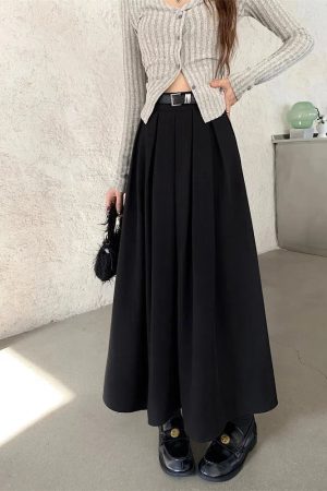 Quick Outfits, Modest Fashion Outfits Ideas Dark Academia Midi Skirt