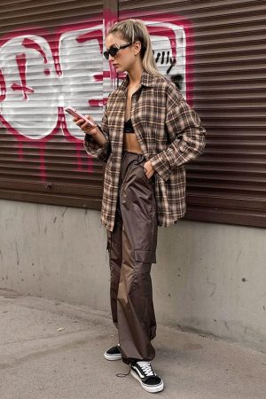 Quick Outfits, Modest Fashion Outfits Ideas Dark Academia Plaid Shirt