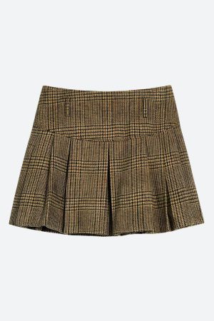 Quick Outfits, Modest Fashion Outfits Ideas Dark Academia Plaid Two Piece Set