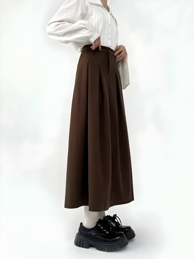 Quick Outfits, Modest Fashion Outfits Ideas Dark Academia Pleated Midi Skirt Quick Outfits, Modest Fashion Outfits Ideas Dark Academia Pleated Midi Skirt