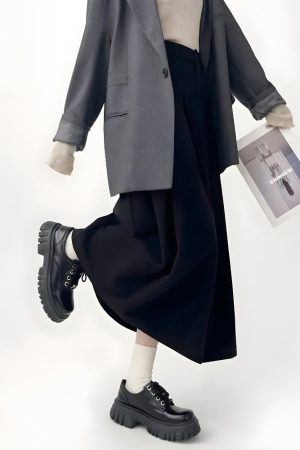 Quick Outfits, Modest Fashion Outfits Ideas Dark Academia Pleated Midi Skirt