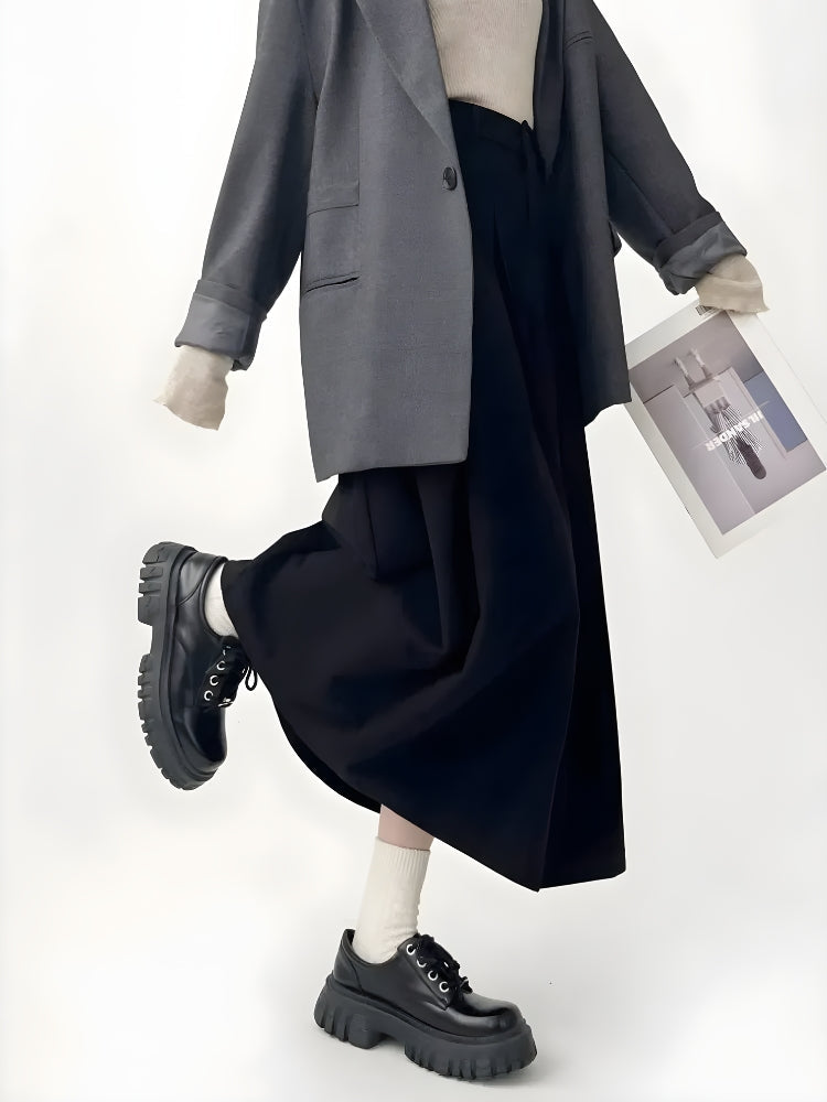 Quick Outfits, Modest Fashion Outfits Ideas Dark Academia Pleated Midi Skirt Quick Outfits, Modest Fashion Outfits Ideas Dark Academia Pleated Midi Skirt