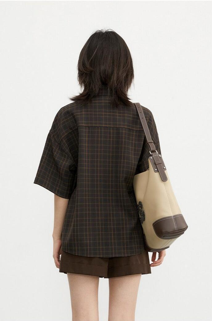 Quick Outfits, Modest Fashion Outfits Ideas Dark Academia V-Neck Plaid Shirt Quick Outfits, Modest Fashion Outfits Ideas Dark Academia V-Neck Plaid Shirt