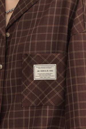 Quick Outfits, Modest Fashion Outfits Ideas Dark Academia V-Neck Plaid Shirt