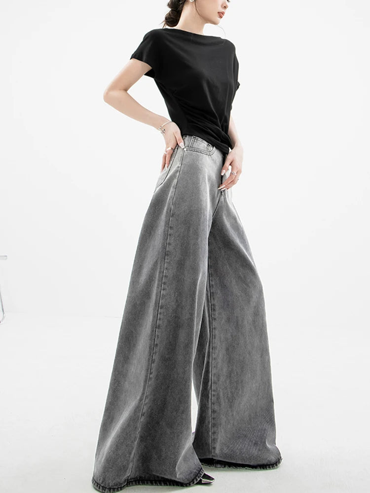 Quick Outfits, Modest Fashion Outfits Ideas Dark Wash Super Wide Leg Jeans Quick Outfits, Modest Fashion Outfits Ideas Dark Wash Super Wide Leg Jeans
