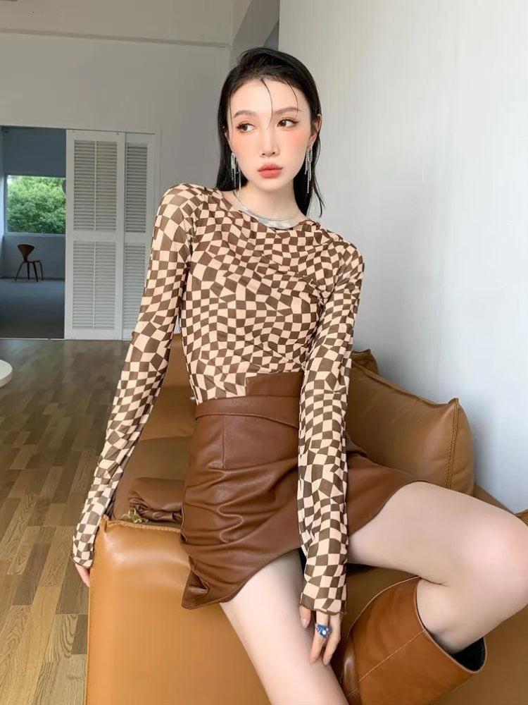 Quick Outfits, Modest Fashion Outfits Ideas Deformed Checked Top Quick Outfits, Modest Fashion Outfits Ideas Deformed Checked Top