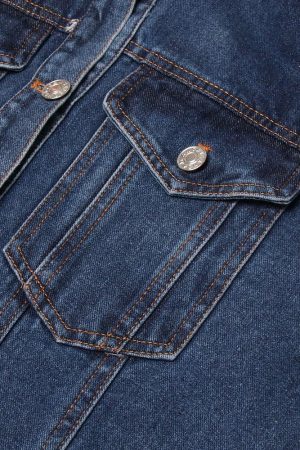 Quick Outfits, Modest Fashion Outfits Ideas Denim Jacket & Skirt Two Piece Set