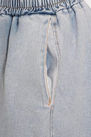 Quick Outfits, Modest Fashion Outfits Ideas Denim Top & Pants Two Piece Set