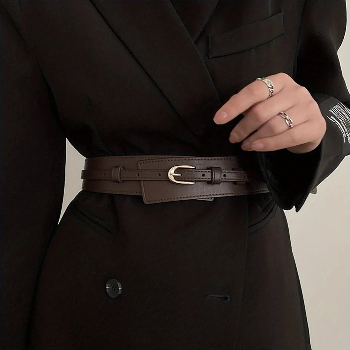 Quick Outfits, Modest Fashion Outfits Ideas Detachable Faux Leather Belt Quick Outfits, Modest Fashion Outfits Ideas Detachable Faux Leather Belt