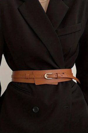 Quick Outfits, Modest Fashion Outfits Ideas Detachable Faux Leather Belt