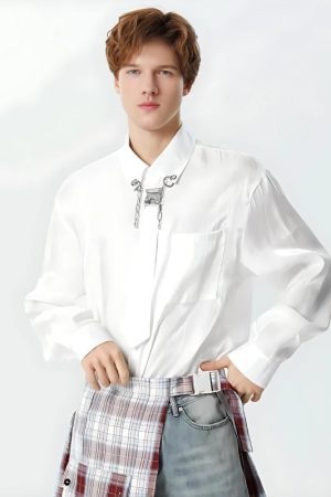 Quick Outfits, Modest Fashion Outfits Ideas Detachable Tie Shirt