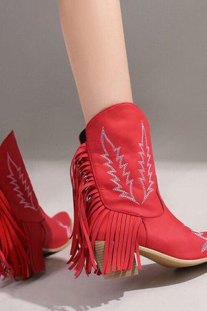 Quick Outfits, Modest Fashion Outfits Ideas Disco Cowgirl Fringe Ankle Boots