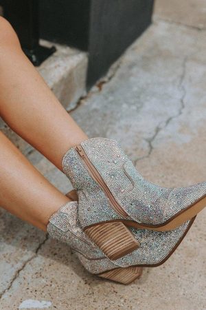 Quick Outfits, Modest Fashion Outfits Ideas Disco Cowgirl Rhinestone Western Boots