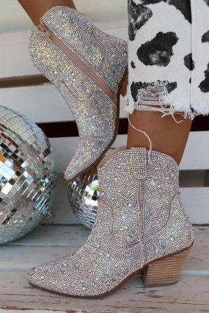 Quick Outfits, Modest Fashion Outfits Ideas Disco Cowgirl Rhinestone Western Boots