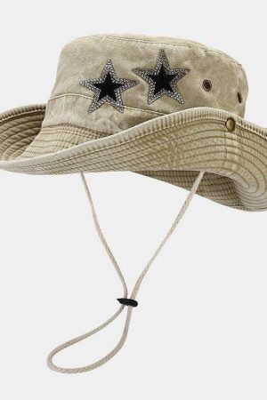 Quick Outfits, Modest Fashion Outfits Ideas Disco Cowgirl Star Printed Denim Hat