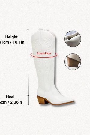 Quick Outfits, Modest Fashion Outfits Ideas Disco Cowgirl Western Knee-High Boots