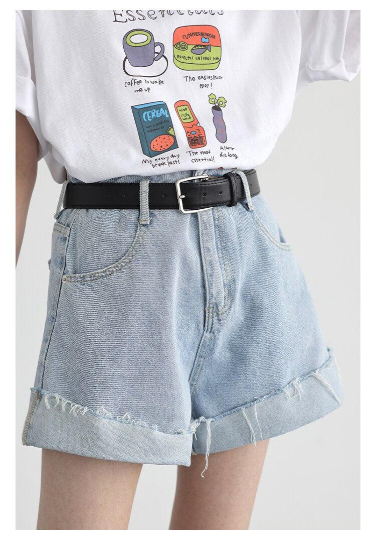 Quick Outfits, Modest Fashion Outfits Ideas Distressed and Slit Jean Shorts Quick Outfits, Modest Fashion Outfits Ideas Distressed and Slit Jean Shorts