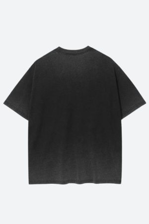 Quick Outfits, Modest Fashion Outfits Ideas Distressed Green Human Figure Printed Tee